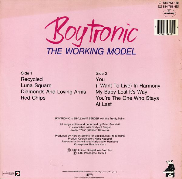 Cover zu Boytronic - The Working Model | 1983 | Vinyl | Electronic, Pop | Germany