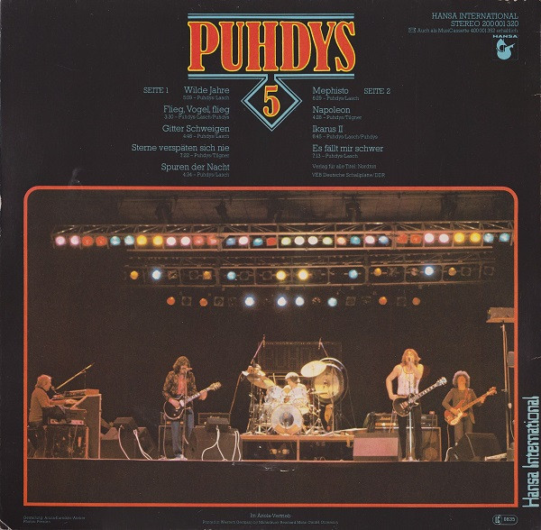 Cover zu Puhdys - Puhdys 5 | 1978 | Vinyl | Rock | Germany