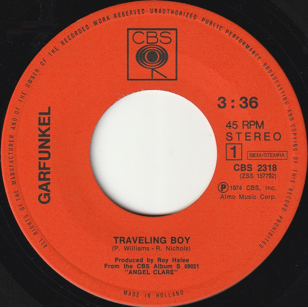 Cover zu Art Garfunkel - Traveling Boy | 1974 | Vinyl | Rock, Pop | Netherlands