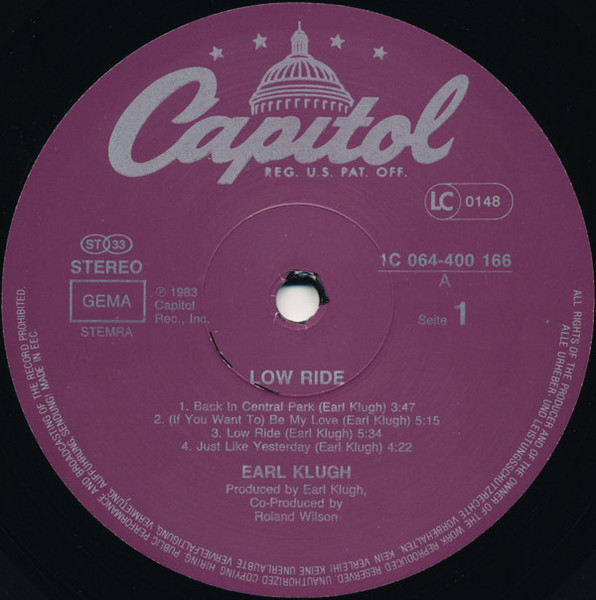 Cover zu Earl Klugh - Low Ride | 1983 | Vinyl | Jazz, Funk / Soul | Europe