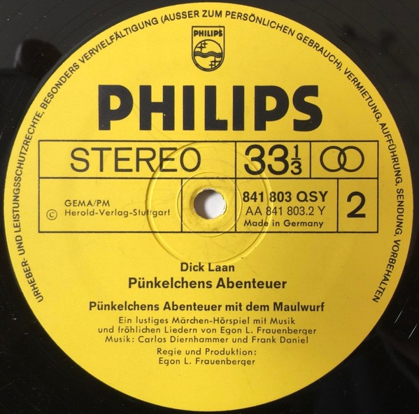 Cover zu Dick Laan - Pünkelchens Abenteuer | 1967 | Vinyl | Non-Music, Children's | Germany