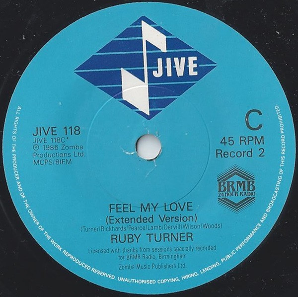 Cover zu Ruby Turner - I'm In Love | 1986 | Vinyl | Funk / Soul | UK