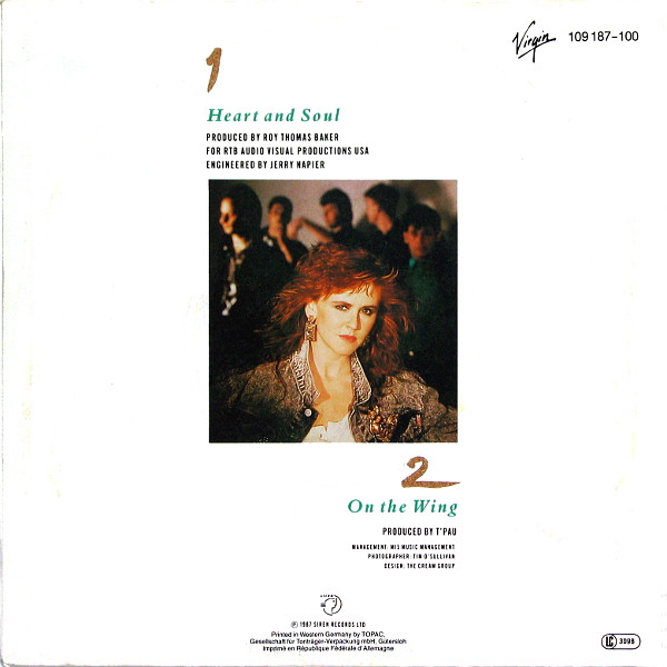 Cover zu T'Pau - Heart And Soul | 1987 | Vinyl | Rock, Pop | Europe Schallplatten Ankauf