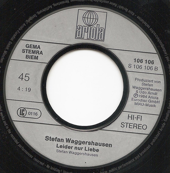 Cover zu Stefan Waggershausen & Alice (4) - Zu Nah Am Feuer | 1984 | Vinyl | Pop | Germany Schallplatten Ankauf