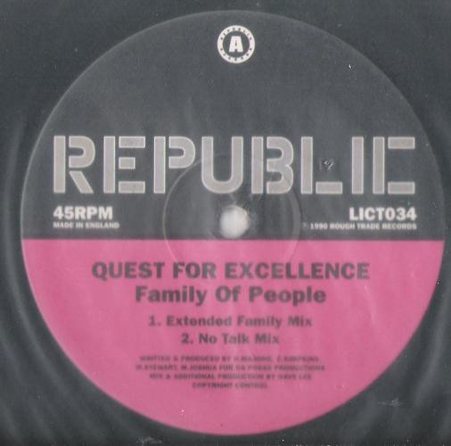 Cover zu Quest For Excellence - Family Of People | 1991 | Vinyl | Hip Hop | UK Schallplatten Ankauf