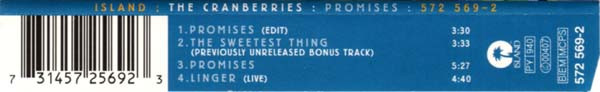 Cover zu The Cranberries - Promises | 1999 | Vinyl | Rock | Europe Schallplatten Ankauf