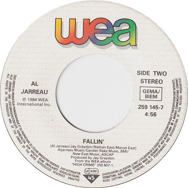 Cover zu Al Jarreau - Raging Waters | 1984 | Vinyl | Electronic, Funk / Soul | Europe Schallplatten Ankauf