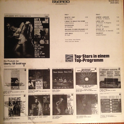 Cover zu Sandy Nelson - Let's Dance With Sandy Nelson | Vinyl | Rock | Germany