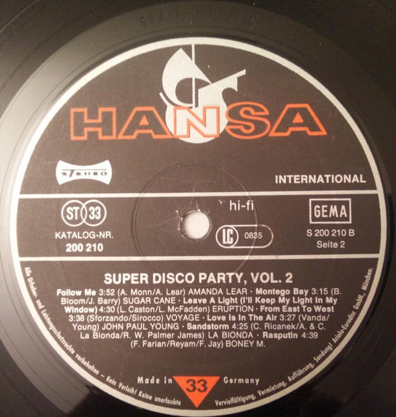 Cover zu Various - Super Disco Party 2 | 1978 | Vinyl | Electronic, Funk / Soul | Germany