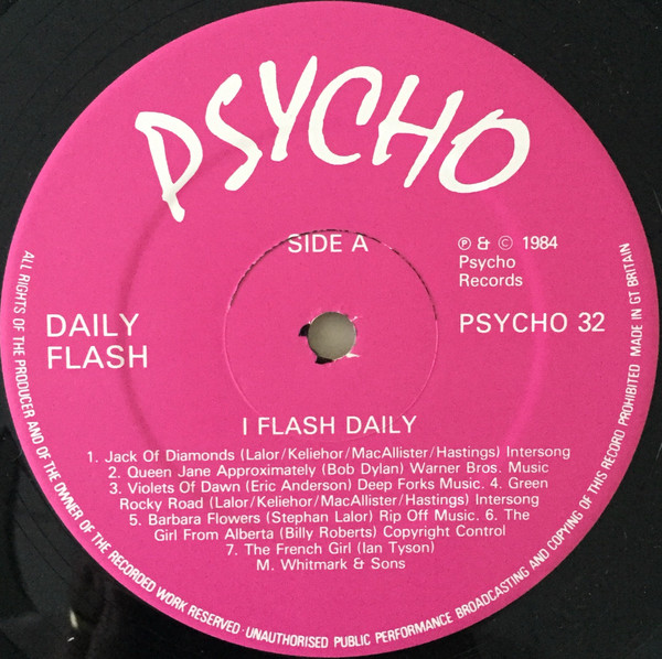 Cover zu The Daily Flash - I Flash Daily | 1984 | Vinyl | Rock | UK Schallplatten Ankauf