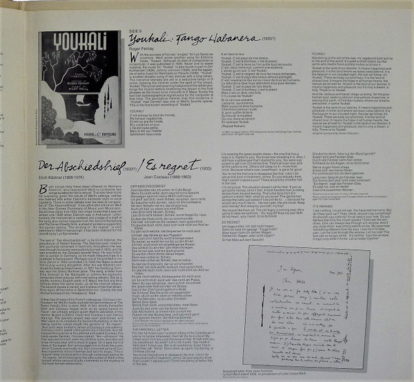 Cover zu Teresa Stratas, Kurt Weill - The Unknown Kurt Weill | 1981 | Vinyl | Classical, Stage & Screen | US