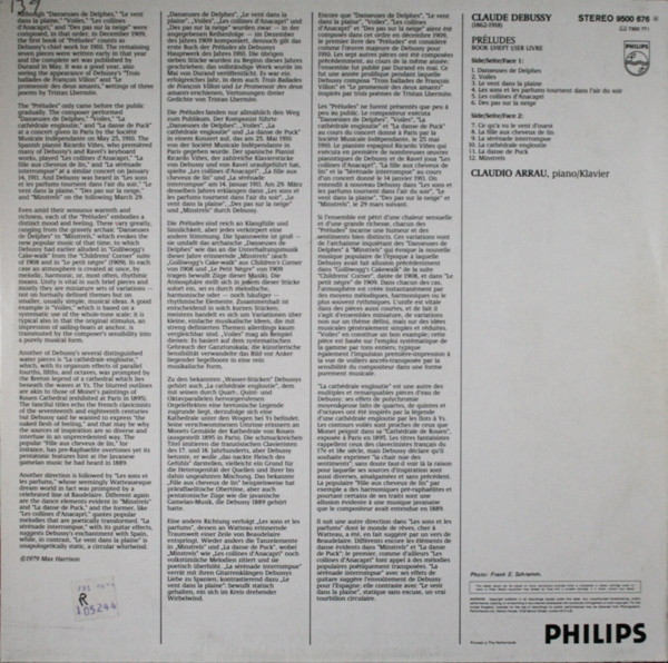 Cover zu Claude Debussy - Claudio Arrau - Préludes Volume 1 | 1980 | Vinyl | Classical | Netherlands Schallplatten Ankauf