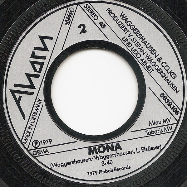 Cover zu Stefan Waggershausen & Co. KG. - Sie Ist Wieder Da / Mona | Vinyl | Rock, Pop | Germany