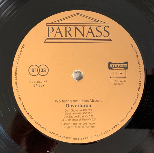 Cover zu Wolfgang Amadeus Mozart / Basler Sinfonie-Orchester, Moshe Atzmon - Ouvertüren | Vinyl | Classical | Switzerland Schallplatten Ankauf
