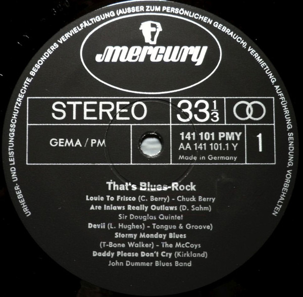 Cover zu Various - That's Blues-Rock | 1969 | Vinyl | Rock, Blues | Germany