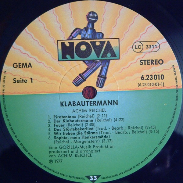 Cover zu Achim Reichel - Klabautermann | 1977 | Vinyl | Rock, Folk, World, & Country | Germany Schallplatten Ankauf