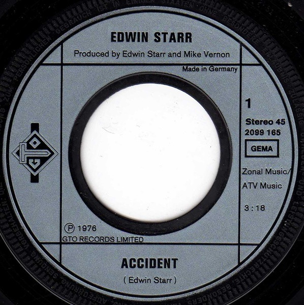 Cover zu Edwin Starr - Accident | 1976 | Vinyl, 7