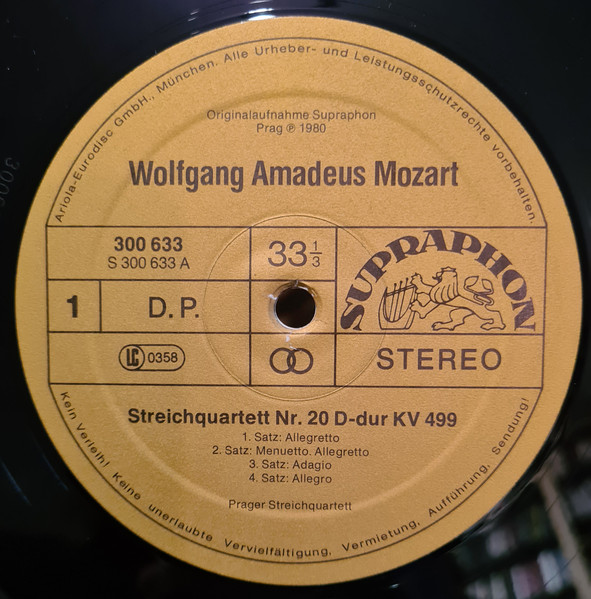 Cover zu Wolfgang Amadeus Mozart, Prague String Quartet - Die Vier Letzten Streichquartette KV 499 • 575 • 589 • 590 | 1980 | Vinyl | Classical | Germany, Austria, & Switzerland