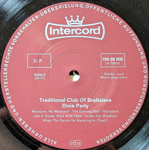 Cover zu Traditional Club Bratislava - Dixie Party | 1970 | Vinyl | Jazz | Germany Schallplatten Ankauf