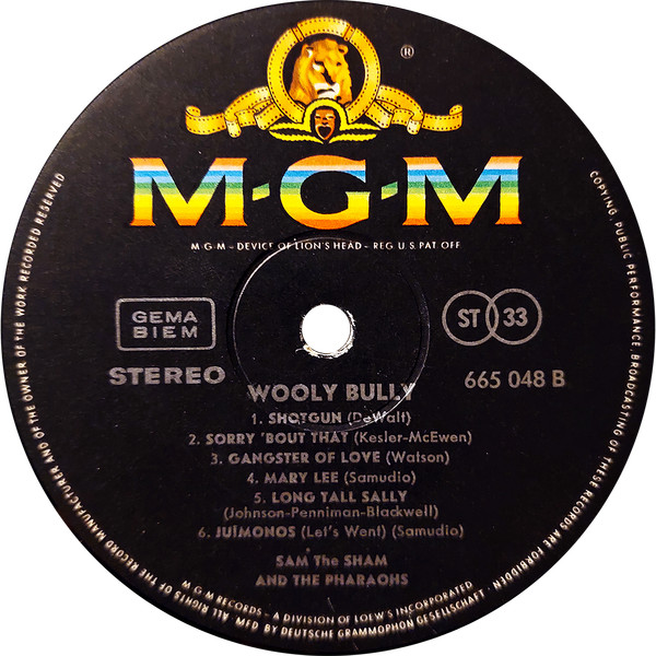 Cover zu Sam The Sham & The Pharaohs - Wooly Bully | 1965 | Vinyl | Rock, Pop | Germany Schallplatten Ankauf