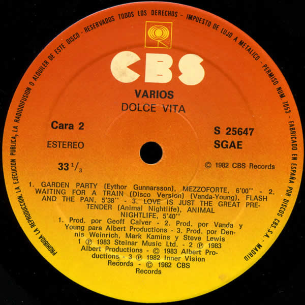 Cover zu Various - Dolce Vita | 1983 | Vinyl | Electronic | Spain