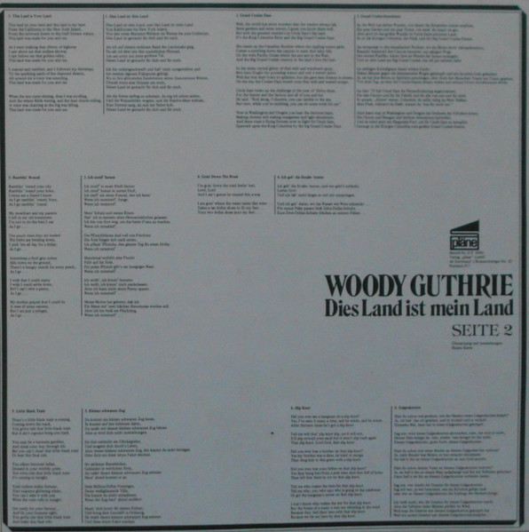 Cover zu Woody Guthrie - Dies Land Ist Mein Land. | 1978 | Vinyl | Folk, World, & Country | Germany