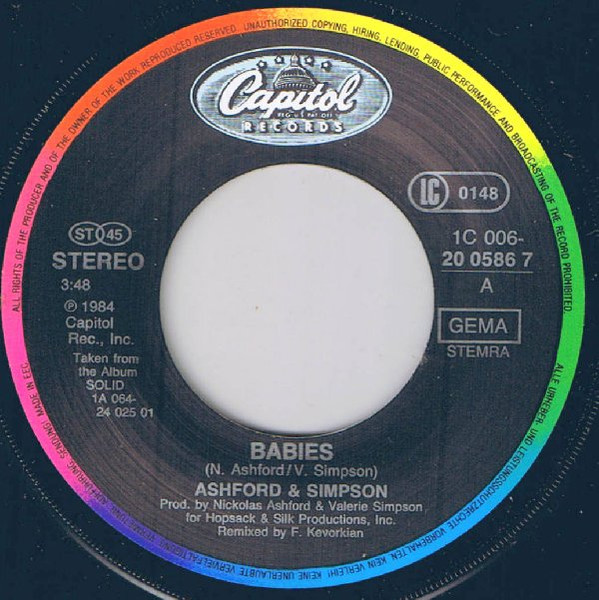 Cover zu Ashford & Simpson - Babies | 1984 | Vinyl | Electronic, Funk / Soul | Europe Schallplatten Ankauf
