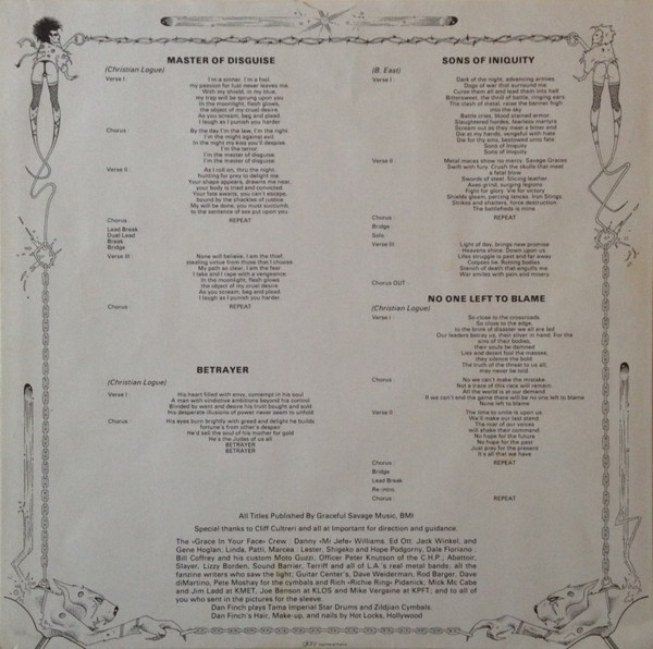 Cover zu Savage Grace - Master Of Disguise | 1985 | Vinyl | Rock | France