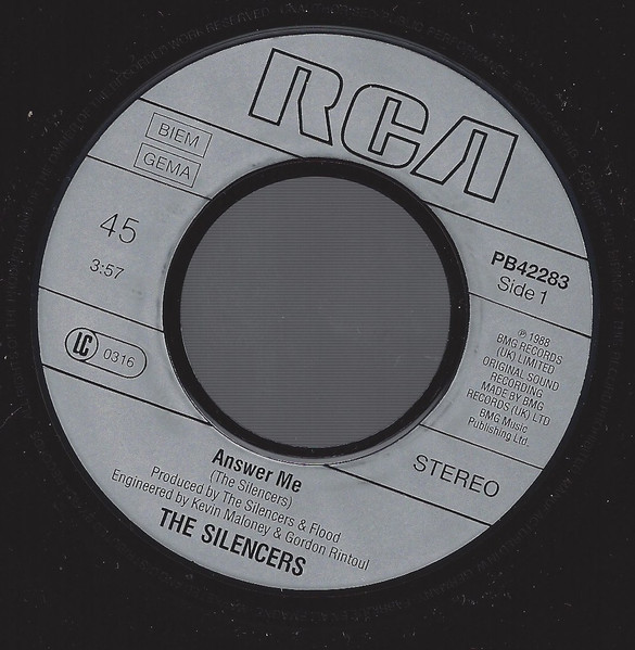 Cover zu The Silencers - Answer Me | 1988 | Vinyl | Electronic | Europe
