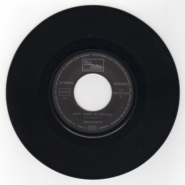 Cover zu The Jackson 5 - Goin' Back To Indiana / Can I See You In The Morning | 1971 | Vinyl | Rock, Funk / Soul | Germany