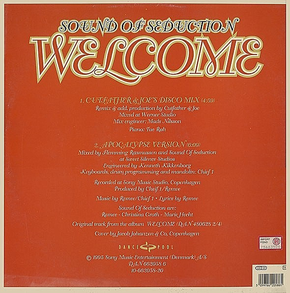 Cover zu Sound Of Seduction - Welcome | 1995 | Vinyl | Electronic | Denmark Schallplatten Ankauf