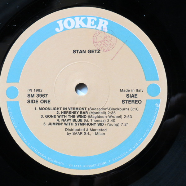Cover zu Stan Getz - Stan Getz | 1982 | Vinyl | Jazz | Italy Schallplatten Ankauf