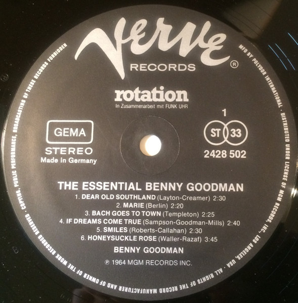 Cover zu Benny Goodman - The Essential Benny Goodman | Vinyl | Jazz | Germany