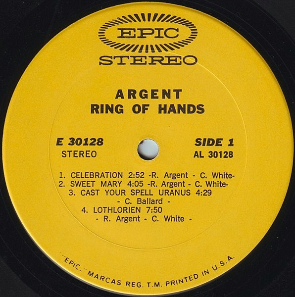 Cover zu Argent - Ring Of Hands | 1971 | Vinyl | Rock | US