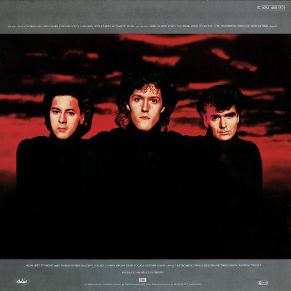 Cover zu Strange Advance - Worlds Away | 1983 | Vinyl | Electronic, Rock, Pop | Europe