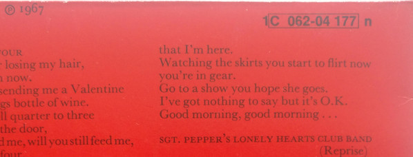 Cover zu The Beatles - Sgt. Pepper's Lonely Hearts Club Band | Vinyl | Rock | Germany