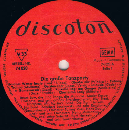 Cover zu Various - Die Große Tanzparty | 1966 | Vinyl | Jazz, Pop | Germany