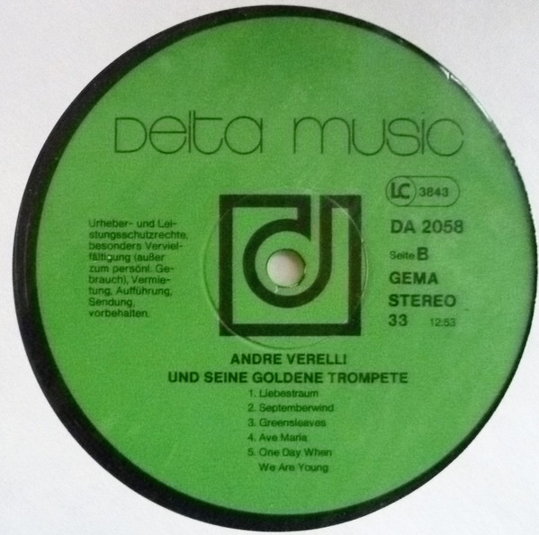 Cover zu André Verelli - André Verelli Und Seine Goldene Trompete | Vinyl | Jazz, Pop | Germany