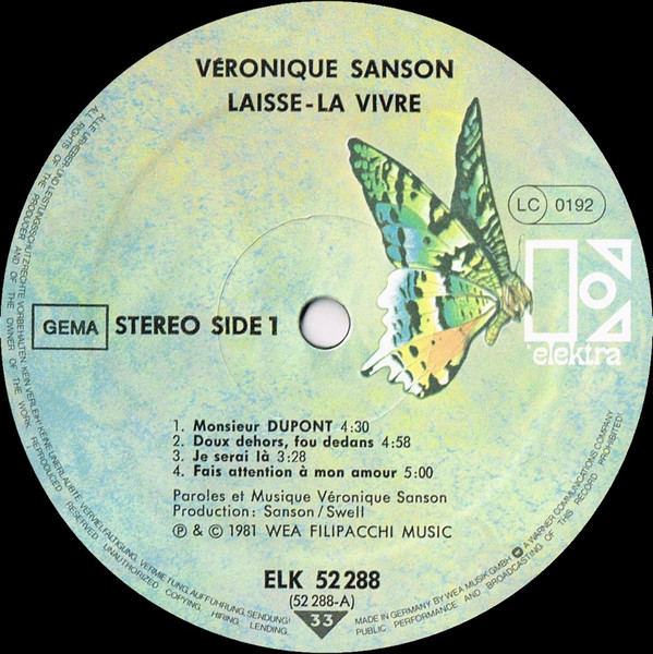 Cover zu Véronique Sanson - Laisse-La Vivre | Vinyl | Pop | Germany