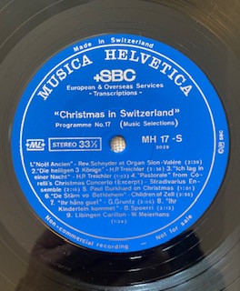 Cover zu Various - Christmas in Switzerland | 1972 | Vinyl | Classical | Switzerland