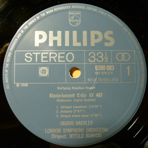 Cover zu Wolfgang Amadeus Mozart / Ingrid Haebler, Ludwig Hoffmann, London Symphony Orchestra, Witold Rowicki, Alceo Galliera - Piano Concerto No. 21, K. 467 (
