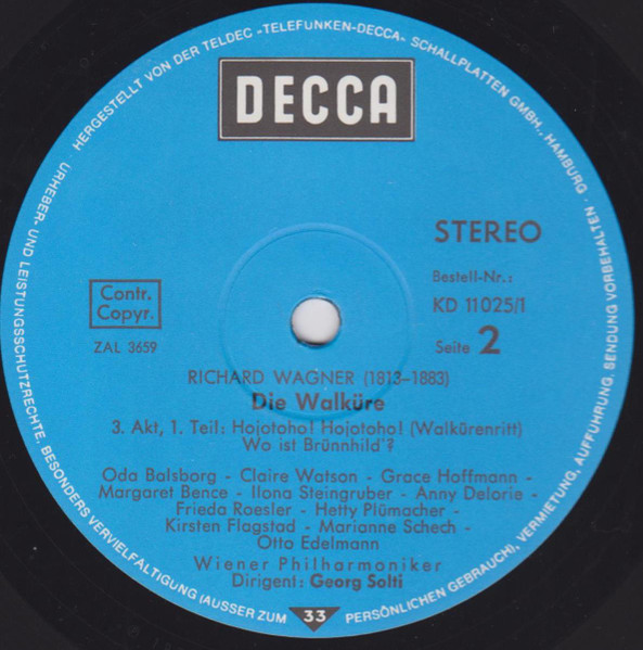 Cover zu Richard Wagner - Wiener Philharmoniker - Georg Solti - Die Walküre / Akt 2 & 3 | Vinyl | Classical | Germany