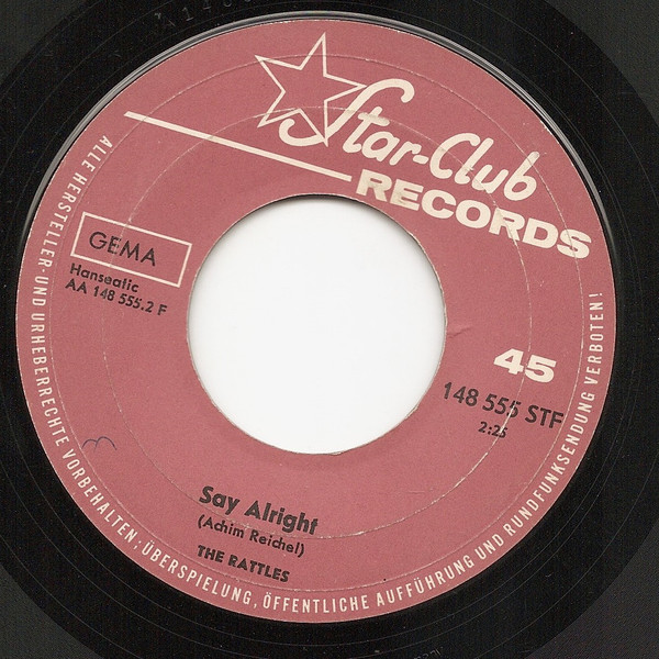 Cover zu The Rattles - Love Of My Life / Say Alright | 1966 | Vinyl | Rock | Germany Schallplatten Ankauf