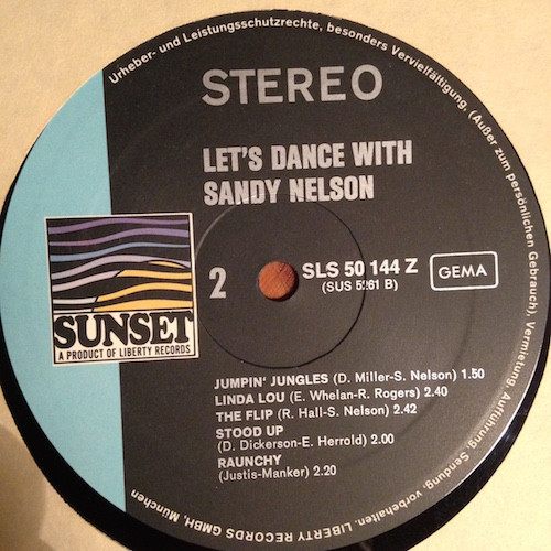 Cover zu Sandy Nelson - Let's Dance With Sandy Nelson | Vinyl | Rock | Germany Schallplatten Ankauf