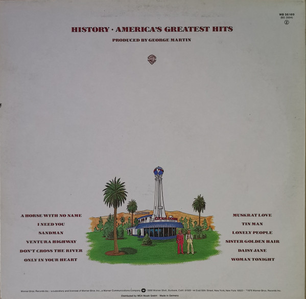 Cover zu America (2) - History · America's Greatest Hits | 1975 | Vinyl | Rock | Germany