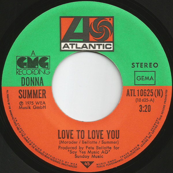 Cover zu Donna Summer - Love To Love You Baby | 1976 | Vinyl, 7