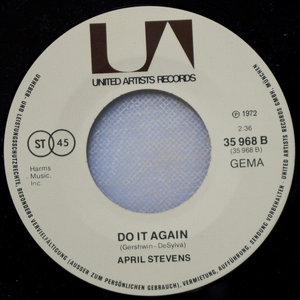 Cover zu April Stevens - Teach Me Tiger / Do It Again | 1972 | Vinyl | Funk / Soul, Pop | Germany