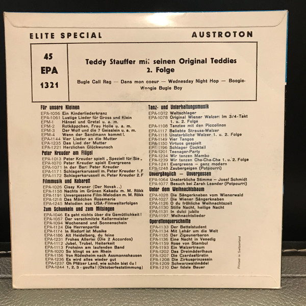 Cover zu Teddy Stauffer Und Seine Original Teddies - Teddy Stauffer Mit Seinen Original Teddies 2. Folge | Vinyl | Jazz | Germany Schallplatten Ankauf