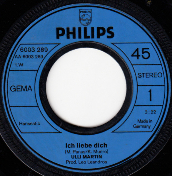 Cover zu Ulli Martin - Ich Liebe Dich | 1973 | Vinyl | Pop | Germany