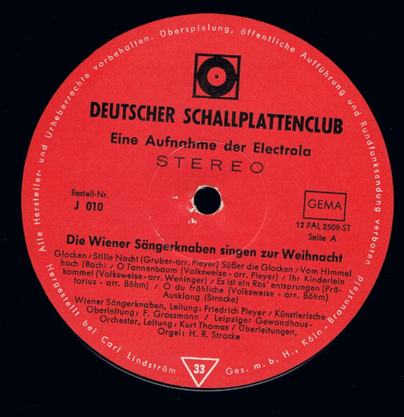 Cover zu Die Wiener Sängerknaben - Die Wiener Sängerknaben Singen Zur Weihnacht | Vinyl | Classical, Folk, World, & Country | Germany Schallplatten Ankauf